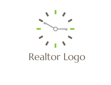 keys in clock rental logo