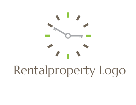 keys in clock rental logo