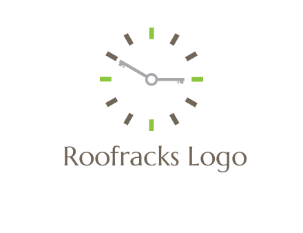 keys in clock rental logo