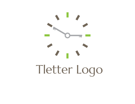 keys in clock rental logo