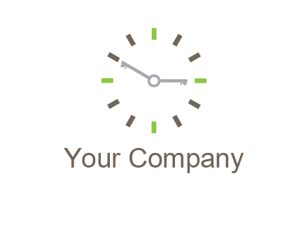 keys in clock rental logo