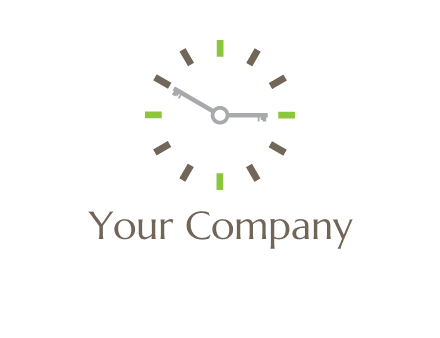 keys in clock rental logo