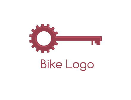 key with gear construction logo
