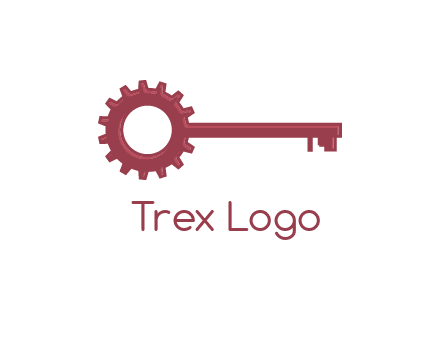 key with gear construction logo
