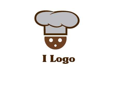 cookie with chef hat food logo