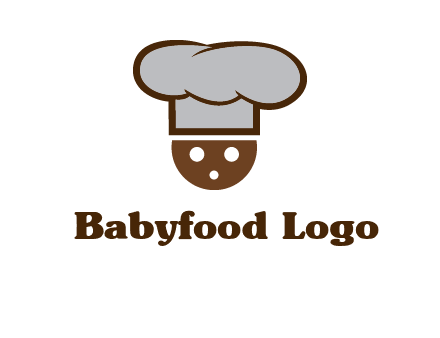 cookie with chef hat food logo