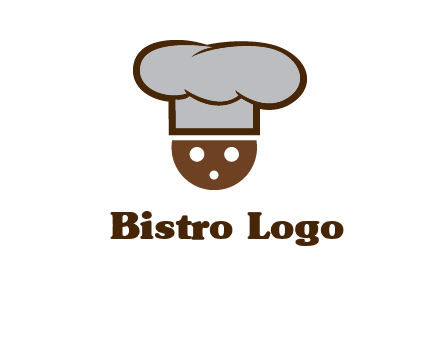 cookie with chef hat food logo