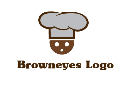 cookie with chef hat food logo