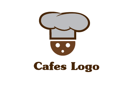 cookie with chef hat food logo
