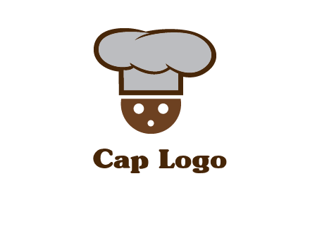cookie with chef hat food logo