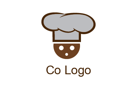 cookie with chef hat food logo