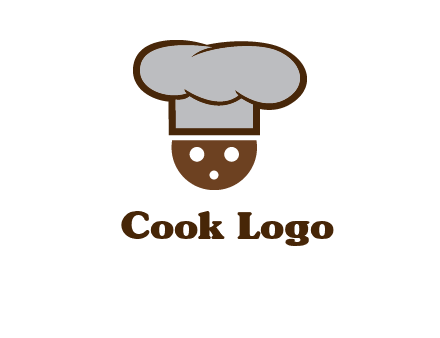 cookie with chef hat food logo