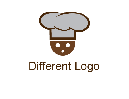 cookie with chef hat food logo