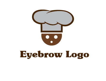 cookie with chef hat food logo