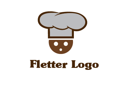 cookie with chef hat food logo