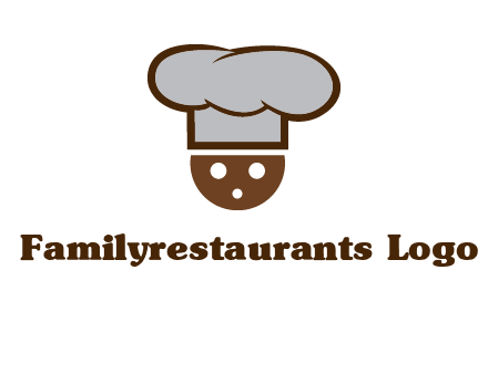 cookie with chef hat food logo