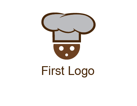 cookie with chef hat food logo