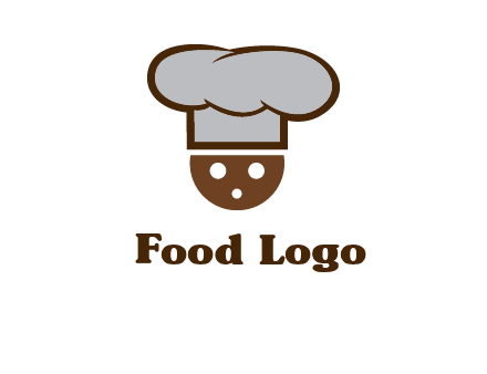 cookie with chef hat food logo