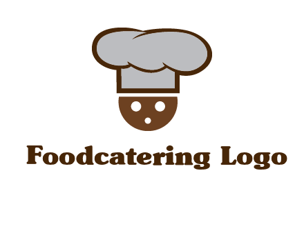 cookie with chef hat food logo