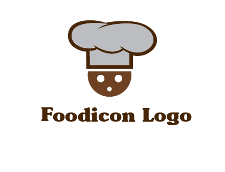 cookie with chef hat food logo