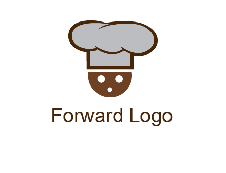 cookie with chef hat food logo