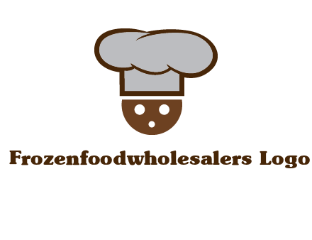 cookie with chef hat food logo