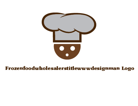 cookie with chef hat food logo