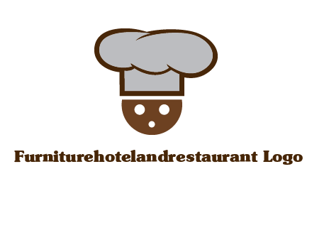 cookie with chef hat food logo