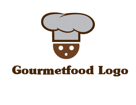cookie with chef hat food logo