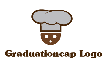 cookie with chef hat food logo