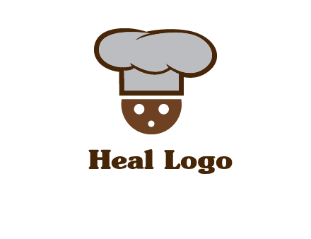 cookie with chef hat food logo