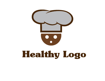 cookie with chef hat food logo