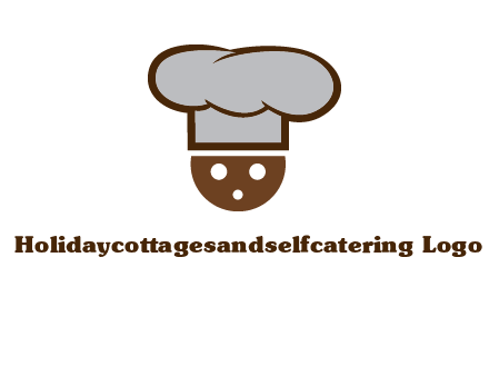 cookie with chef hat food logo
