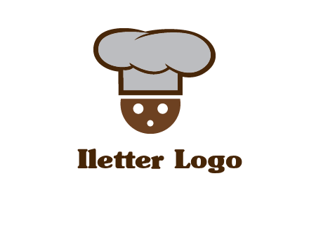 cookie with chef hat food logo