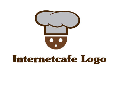cookie with chef hat food logo