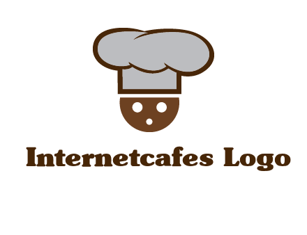 cookie with chef hat food logo