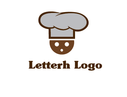 cookie with chef hat food logo