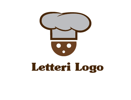 cookie with chef hat food logo