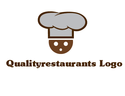 cookie with chef hat food logo