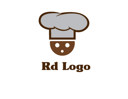 cookie with chef hat food logo