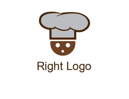 cookie with chef hat food logo