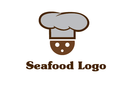 cookie with chef hat food logo
