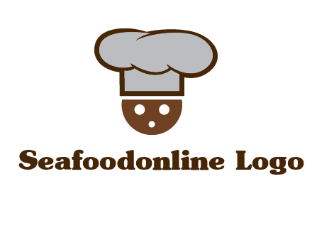 cookie with chef hat food logo