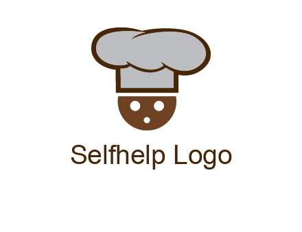 cookie with chef hat food logo