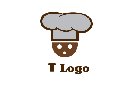 cookie with chef hat food logo