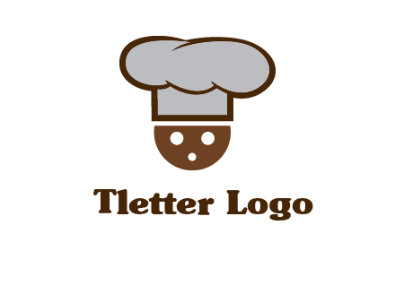 cookie with chef hat food logo