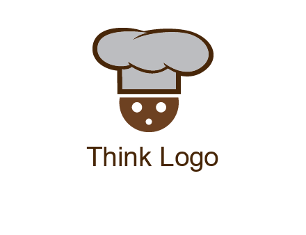 cookie with chef hat food logo