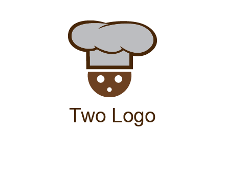 cookie with chef hat food logo
