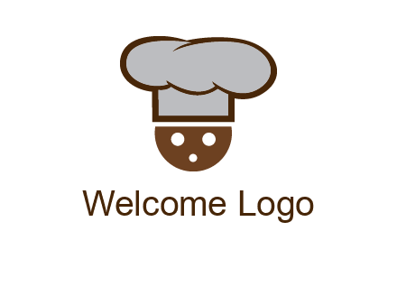 cookie with chef hat food logo