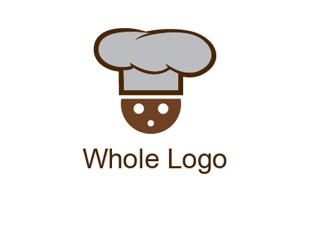 cookie with chef hat food logo